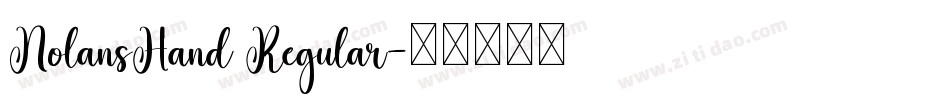 NolansHand Regular字体转换